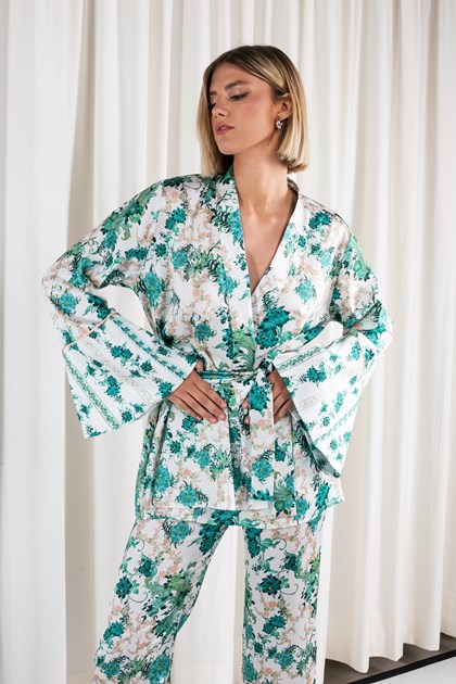 SOLD OUT - Emerald Floral Japanese Set